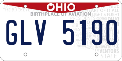 OH license plate GLV5190