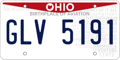 OH license plate GLV5191