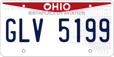 OH license plate GLV5199