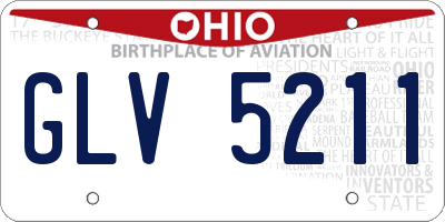 OH license plate GLV5211