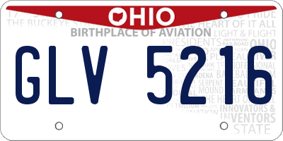OH license plate GLV5216