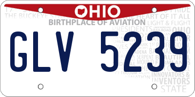 OH license plate GLV5239