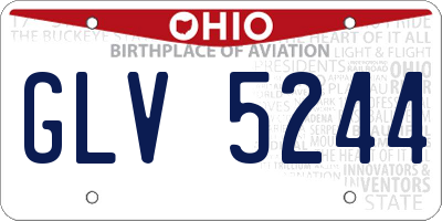 OH license plate GLV5244