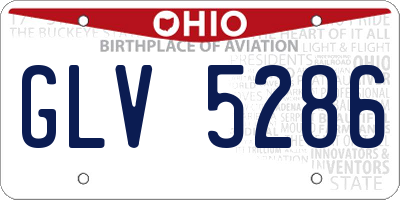 OH license plate GLV5286