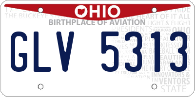 OH license plate GLV5313