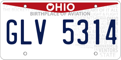 OH license plate GLV5314