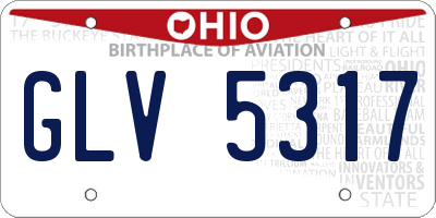 OH license plate GLV5317