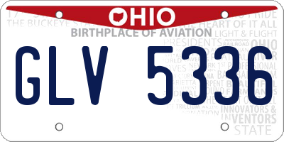 OH license plate GLV5336