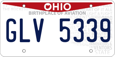 OH license plate GLV5339