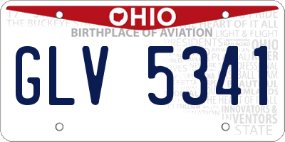 OH license plate GLV5341
