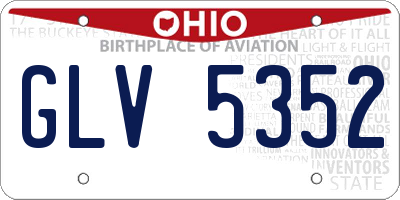 OH license plate GLV5352