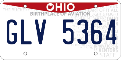 OH license plate GLV5364