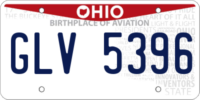 OH license plate GLV5396