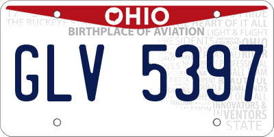 OH license plate GLV5397