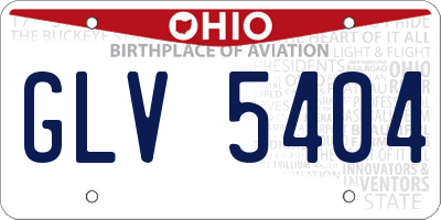OH license plate GLV5404