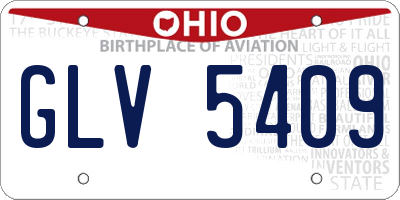 OH license plate GLV5409