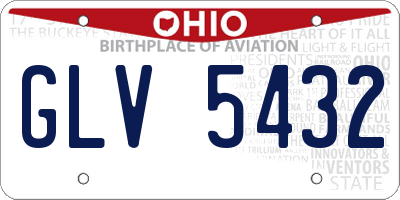 OH license plate GLV5432
