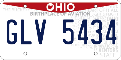 OH license plate GLV5434