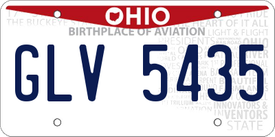 OH license plate GLV5435