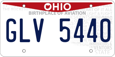 OH license plate GLV5440
