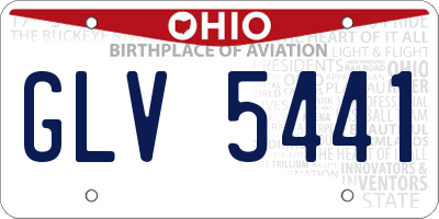 OH license plate GLV5441