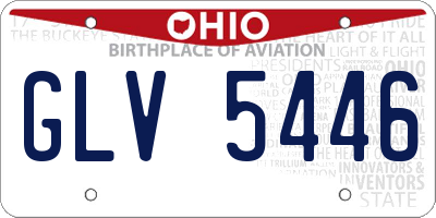 OH license plate GLV5446
