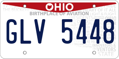 OH license plate GLV5448