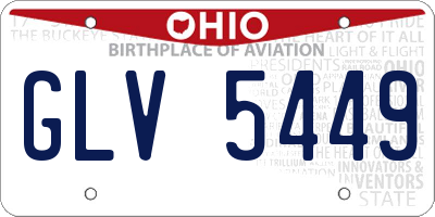 OH license plate GLV5449