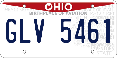 OH license plate GLV5461