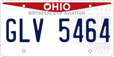 OH license plate GLV5464