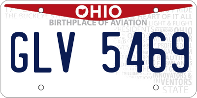 OH license plate GLV5469