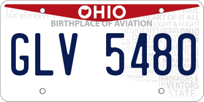 OH license plate GLV5480