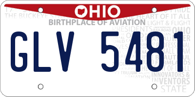 OH license plate GLV5481