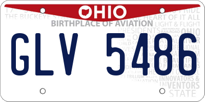 OH license plate GLV5486
