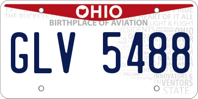 OH license plate GLV5488