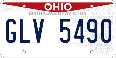 OH license plate GLV5490