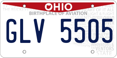 OH license plate GLV5505