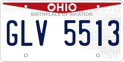 OH license plate GLV5513