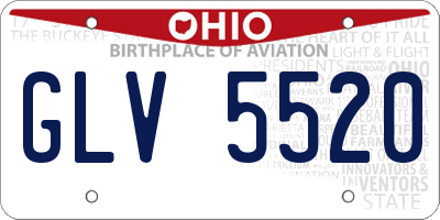OH license plate GLV5520