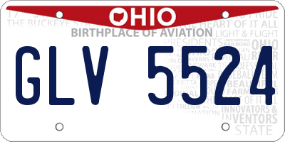 OH license plate GLV5524