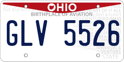 OH license plate GLV5526