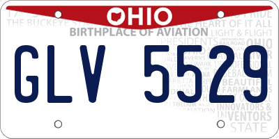 OH license plate GLV5529