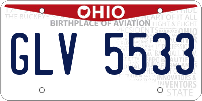 OH license plate GLV5533