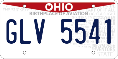 OH license plate GLV5541