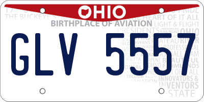 OH license plate GLV5557