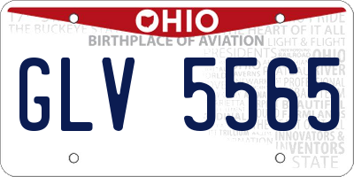 OH license plate GLV5565