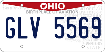 OH license plate GLV5569