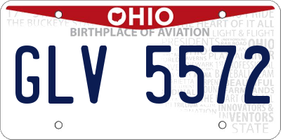 OH license plate GLV5572