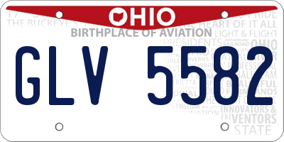 OH license plate GLV5582