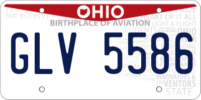 OH license plate GLV5586